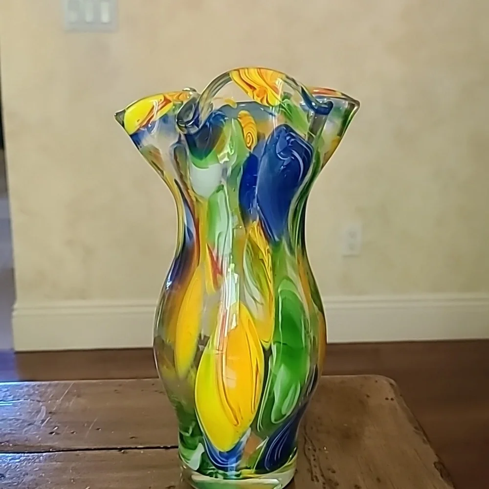 Colorful glass vase - Picture 2 of 7